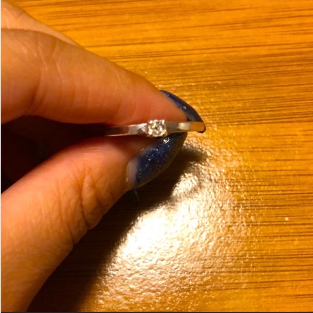 Small Rhinestone Square Size 7 Ring - Picture 2 of 3